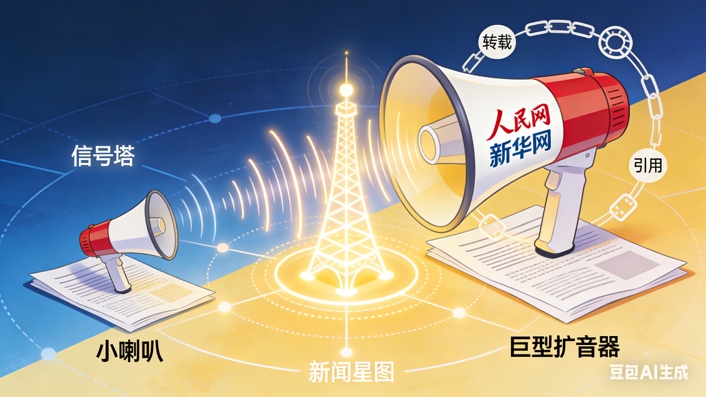 权威媒体与小媒体的声量对比