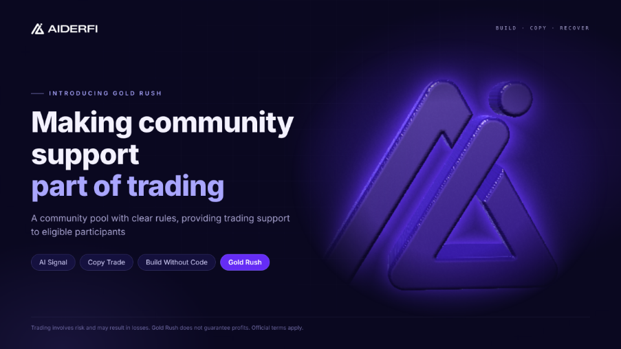 AiderFi Launches Gold Rush to Bring Community Support to Trading